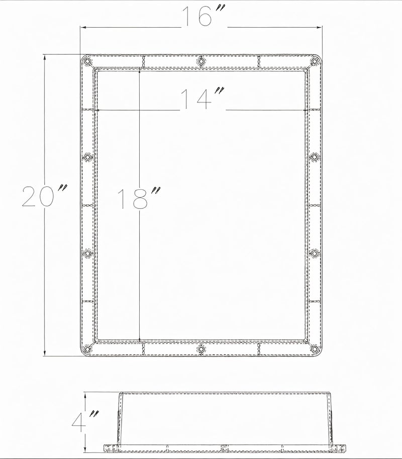 Novalinea 16" x 20" Single Shelf Recessed Shower Niche with Mounting Screws Included, Mounts Flush with 1/2" Backerboard, Ready to Tile, Easy to Install and Waterproof - Image 4